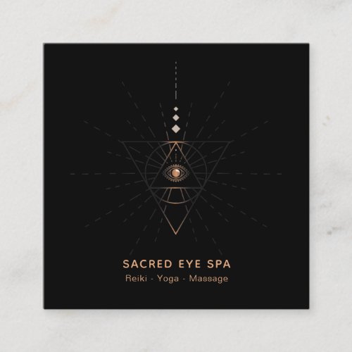  Cosmic Alchemy Shaman Sacred Third Eye Square Business Card