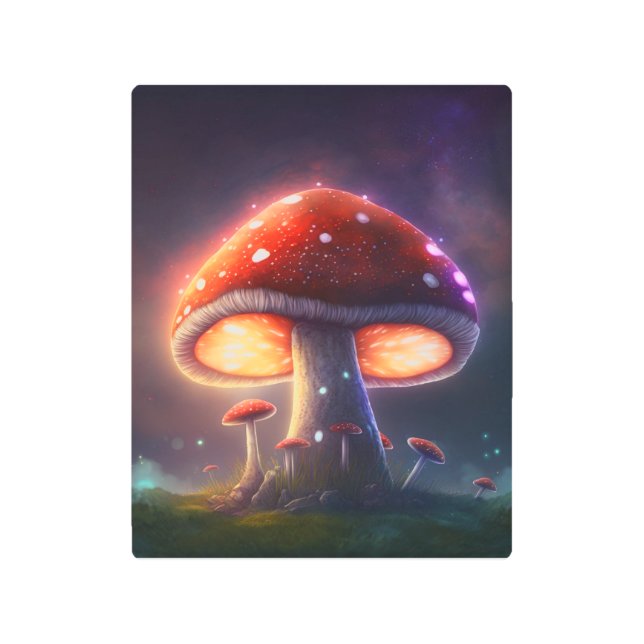 Cosmic Amanita Muscaria Metal Print (Front)