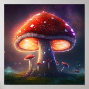 Cosmic Amanita Muscaria Poster