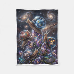 Cosmic Animals Space Exploration Galaxy Adventure Fleece Blanket