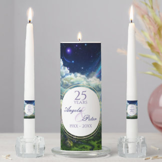 Cosmic Anniversary under the stars Unity Candle Set