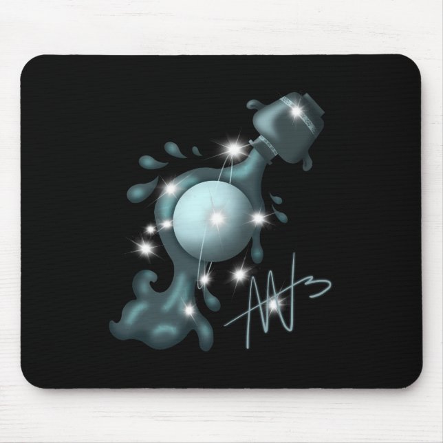 Cosmic Aquarius Uranus Zodiac Mouse Pad (Front)