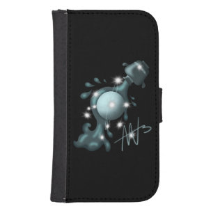 Cosmic Aquarius Uranus Zodiac Galaxy S4 Wallet Case