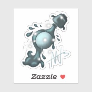 Cosmic Aquarius Uranus Zodiac Sticker