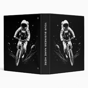 Cosmic Astronaut Bike Ride Space Adventure 3 Ring Binder
