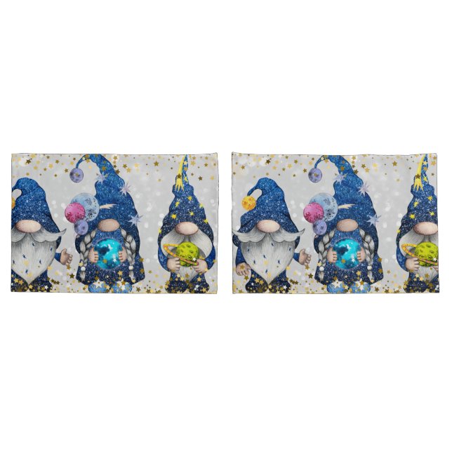 Cosmic Astronomy Gnomes   Pillow Case (Back-Set)