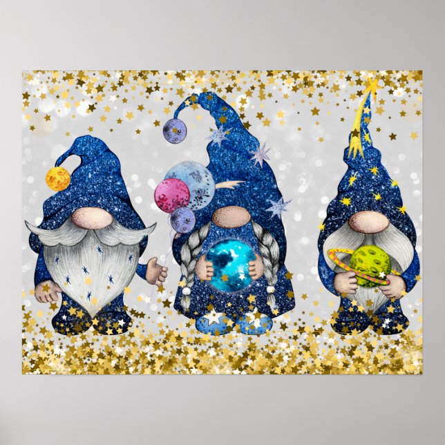 Cosmic Astronomy Gnomes   Poster (Front)