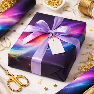 Cosmic Aurora Light Swirl Wrapping Paper