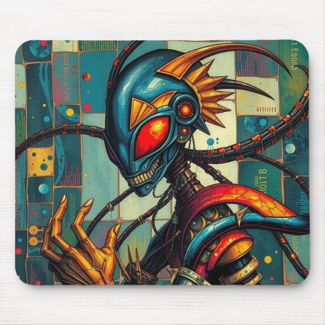 Cosmic Avenger Cheesy Grin Mouse Pad (Front)