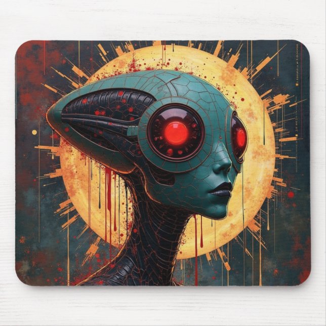 Cosmic Avenger with Pointy Head Mouse Pad (Front)