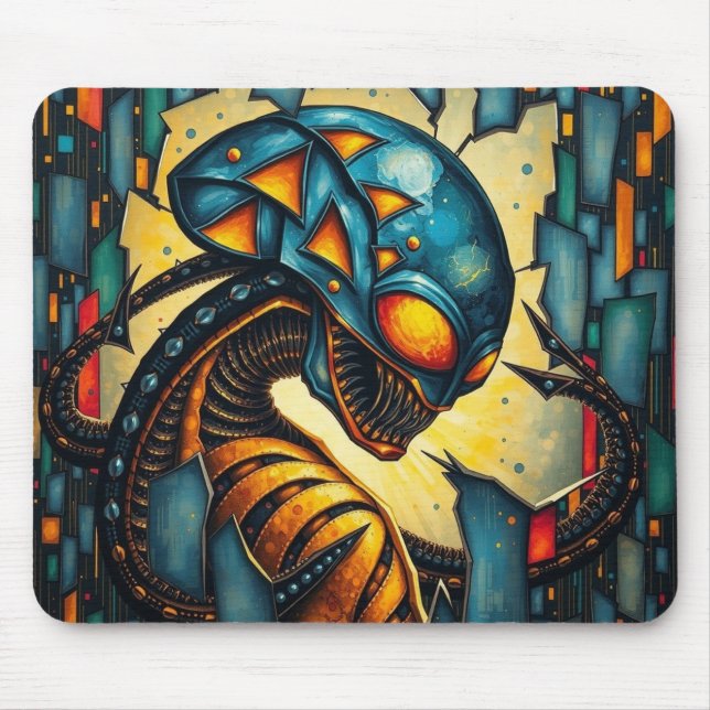 Cosmic Avenger with Spike Teeth Mouse Pad (Front)