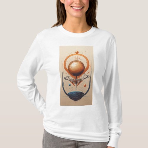 Cosmic Ballet Binary Star System Emblem T_Shirt D