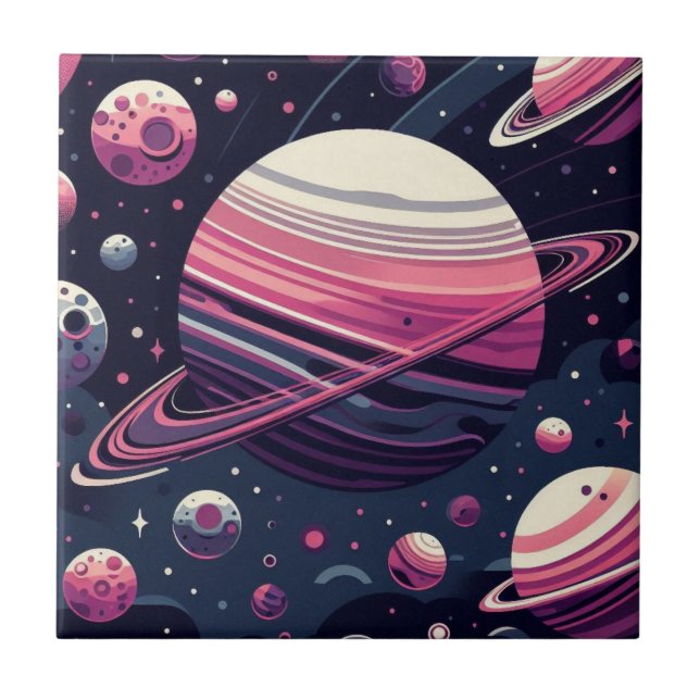 Cosmic Ballet Ceramic Tile (Front)