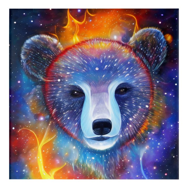 Cosmic Bear Acrylic Print (Front)