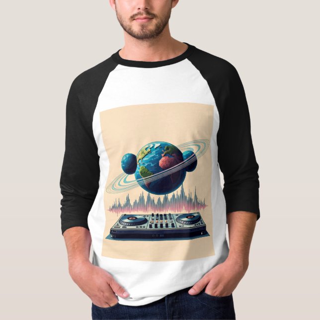 Cosmic Beats Celestial Soundscapes Galactic Groove T-Shirt (Front)
