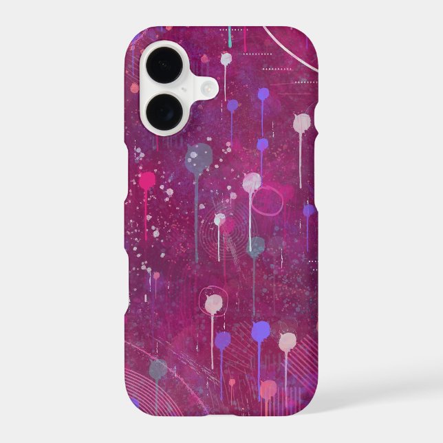 Cosmic Berry Picking: Abstract Art iPhone Case (Back)