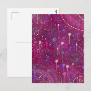 Cosmic Berry Picking: Abstract Art Postcard