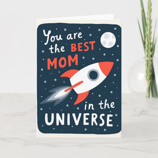 Cosmic Best Mom Message Card (Front)