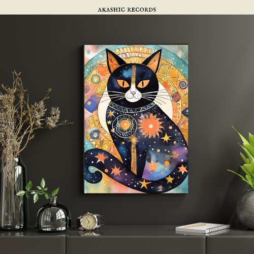 Cosmic Black Cat Art Celestial Cat Magic Spirit    Poster