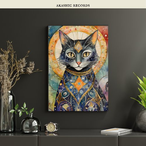 Cosmic Black Cat Art Celestial Cat Magic Spirit    Poster