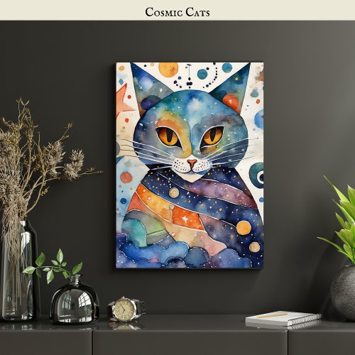 Cosmic Black Cat Art Celestial Cat Magic Spirit    Poster