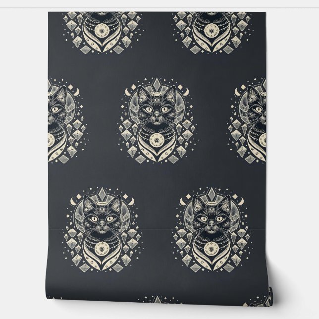 Cosmic Black Cat Wallpaper 2' x 4', NullValu (Unrolling)