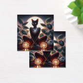 Cosmic Black Cat with Glowing Eyes Surreal Digital (Desk)