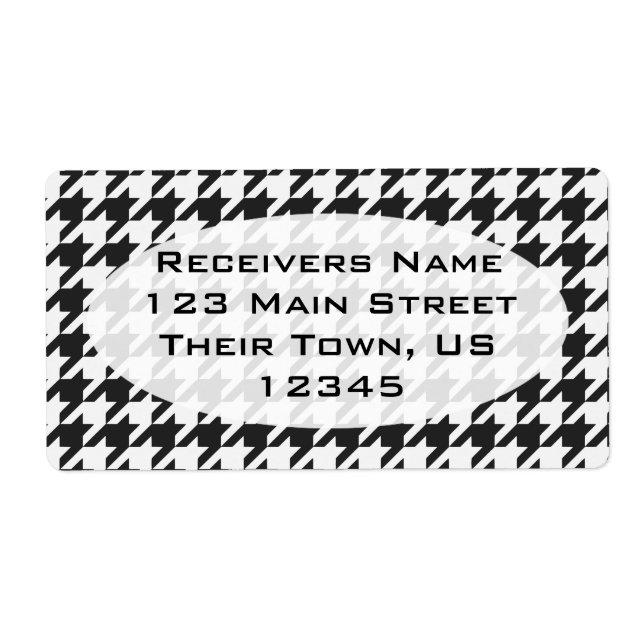 Cosmic Black Houndstooth 1 Label (Front)