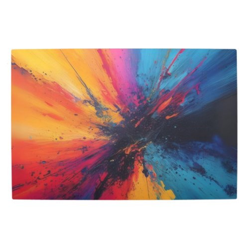 Cosmic Bloom A Symphony of Colors metal wall art