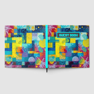 Cosmic Bloom Garden: Abstract Mosaic of Dreams Guest Book