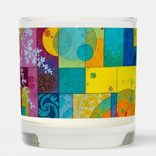 Cosmic Bloom Garden: Abstract Mosaic of Dreams Scented Candle