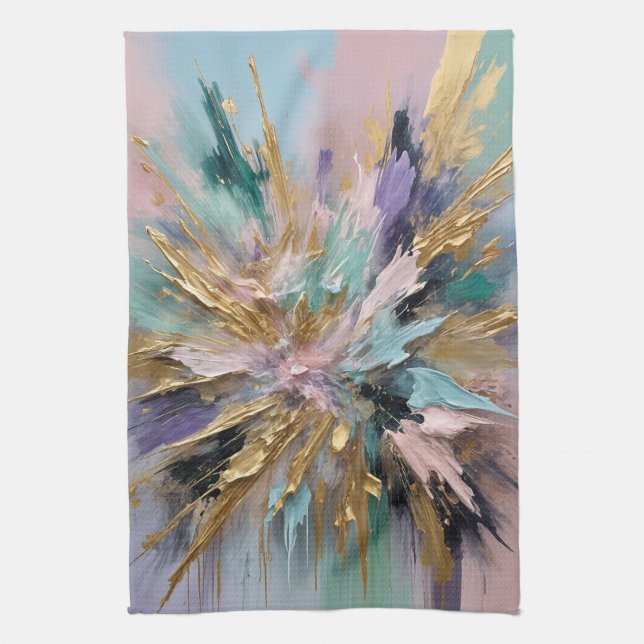 Cosmic Bloom Kitchen Towel (Vertical)
