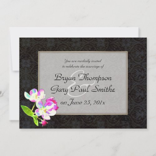 Cosmic Blossoms WEDDING Custom Announcements