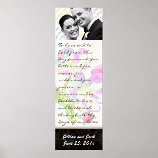 Cosmic Blossoms WEDDING VOWS Display Poster