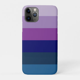 Cosmic Blue and Purple Stripes iPhone 11 Pro Case