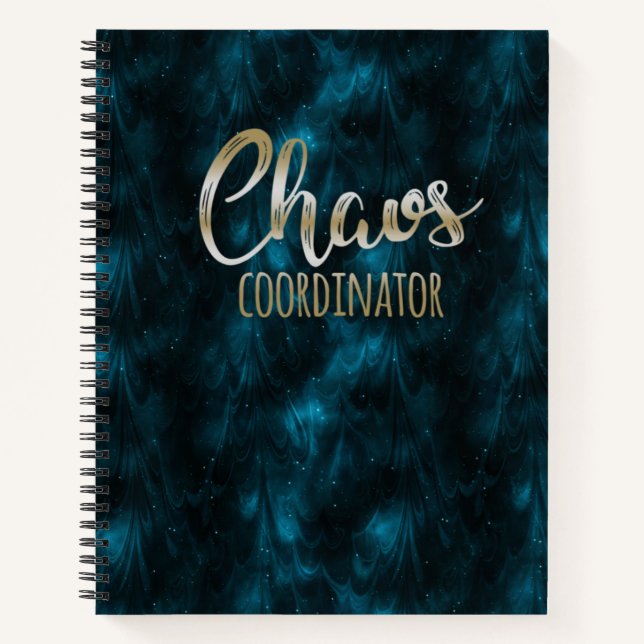 Cosmic Blue Chaos Coordinator  Notebook (Front)