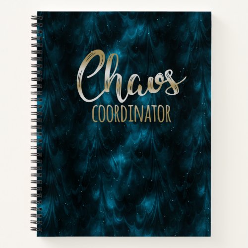 Cosmic Blue Chaos Coordinator Personal Planner Notebook