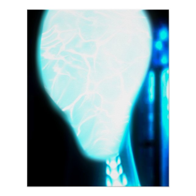 Cosmic Blue Ether Alien Glossy Poster (Front)