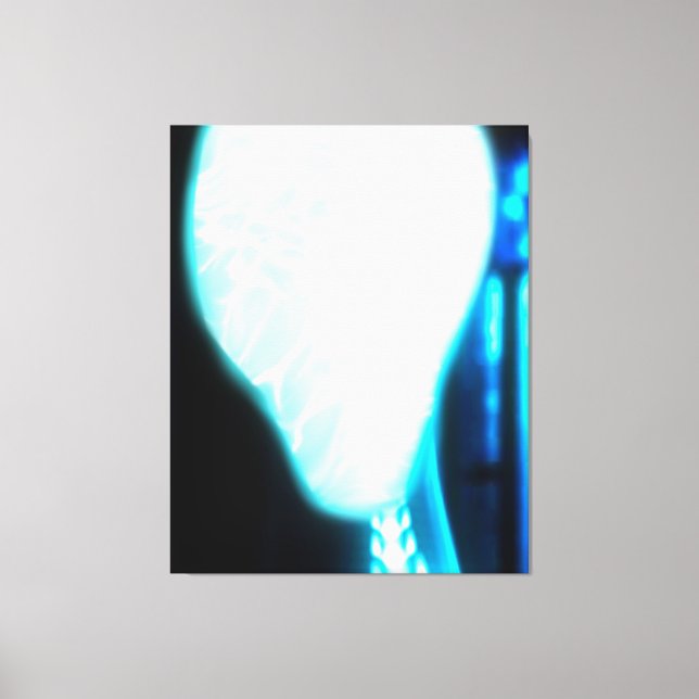 Cosmic Blue Ether Alien Stretched Canvas Print (Front)