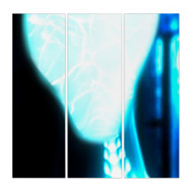 Cosmic Blue Ether Alien Triptych