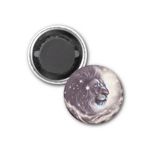Cosmic Blue Eyed Lion Magnet