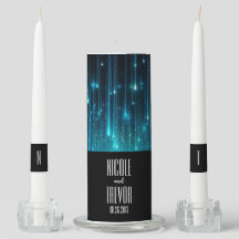 Cosmic Blue Lights Wedding