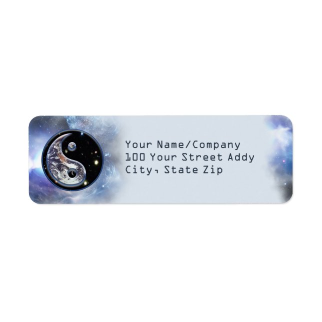 Cosmic Blue Yin Yang Label (Front)