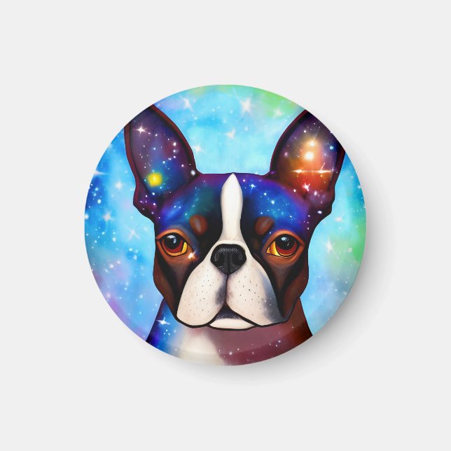 Cosmic Boston Terrier Magnet (Front)