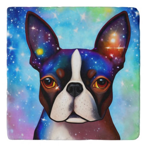 Cosmic Boston Terrier Trivet