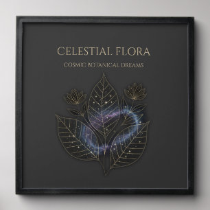 Cosmic Botanical Shadows & Starry Plant Outlines Peel And Stick Photo Tile