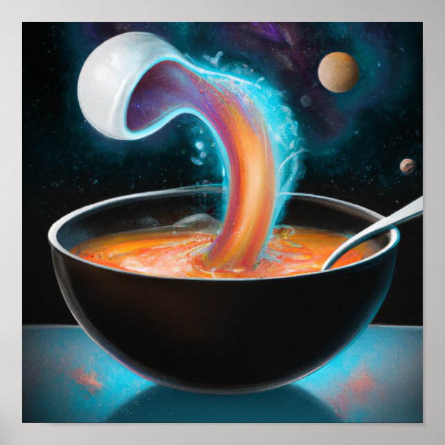 Cosmic bowl of soup portal digital art  tapestry poster (Front)