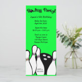 COSMIC BOWLING PARTY 4x9 Birthday Invitation (Standing Front)