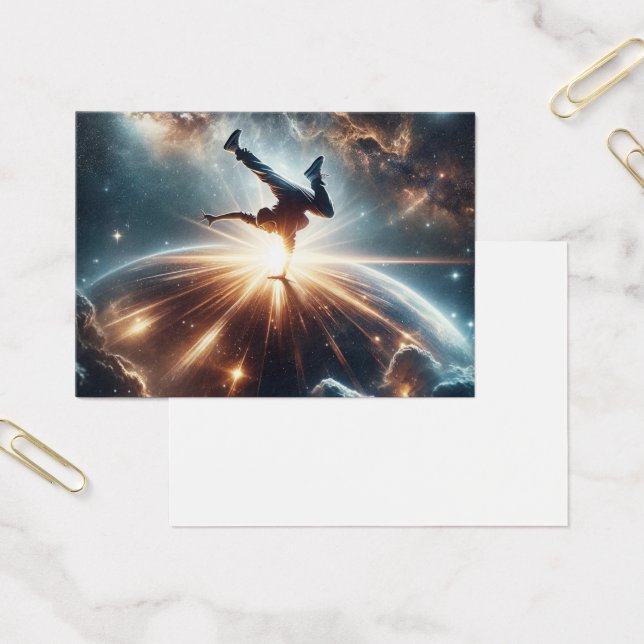 Cosmic Breakdancer Art – Galaxy Hip Hop Dance (Office)