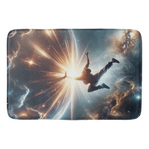 Cosmic Breakdancer Art – Galaxy Hip Hop Dance Bath Mat